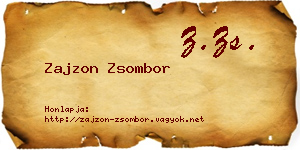 Zajzon Zsombor névjegykártya