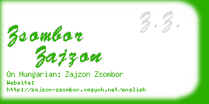 zsombor zajzon business card